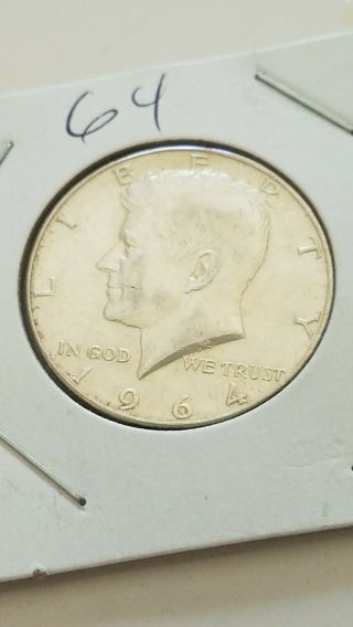 4× Kennedy Silver Half Dollars.  1964,  1964 - D (90) 1965,  1968 - D (40)
