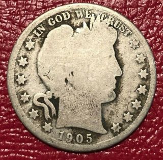 1905 - O Barber Silver Half Dollar - Low Mintage