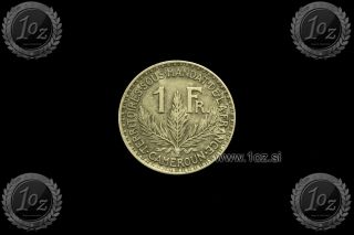 Cameroon 1 Franc 1925 (french Republic) Aluminum - Bronze Coin (km 2) Xf