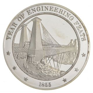 Art Bar - Year Of Engineering Feats 1855 Round.  999 Silver - One Troy Ounce 815