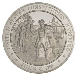 Art Bar - U.  S.  Constitution Round 1 Oz.  999 Silver - One Troy Ounce 665