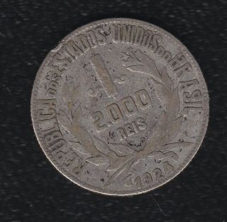 Brasil 200 Reis 1924 Silver