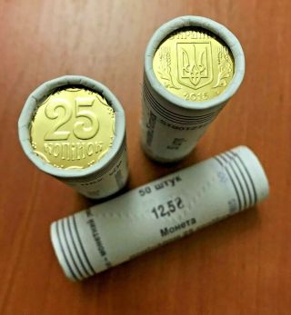 Ukraine - Bank Roll (50 Coins) X 25 Kopiyok (kopecks) 2015,  Km - Bu,  Unc