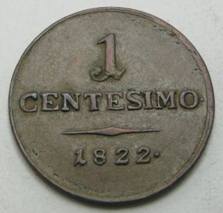 Lombardy / Venetia (italian State) 1 Centesimo 1822 V - Copper - 2997