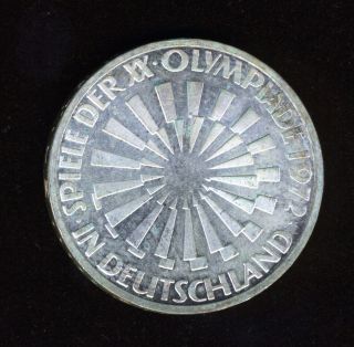 German 1972 Munich Olympic 10 Mark Silver Coin