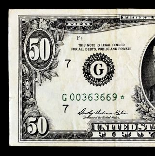 1969 Premium Choice Bu,  50 Dollar Star Note Extra Crispy Wow Nr 10073