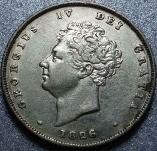 1826 Great Britain Sterling Silver " One Shilling " King George Iv By William Wyon