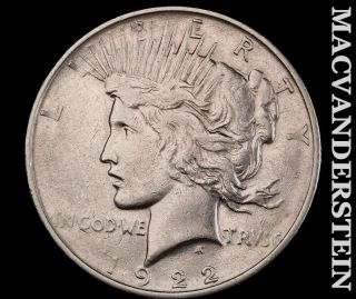 1922 - D Peace Dollar - Scarce Better Date I2538
