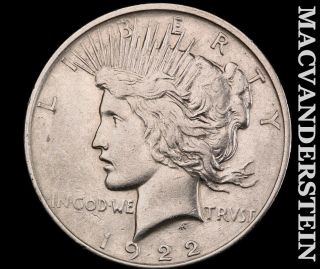1922 - D Peace Dollar - Scarce Better Date I2537