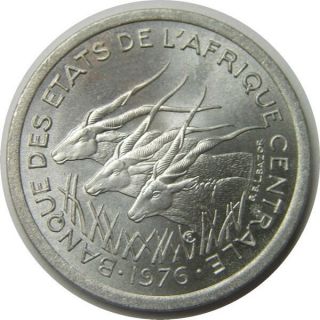 Elf Central African States 1 Franc 1976