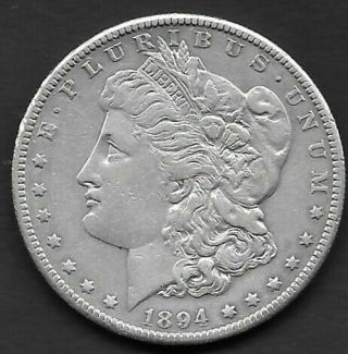 1894 - S Morgan Silver Dollar Nearly Uncirculated San Francisco