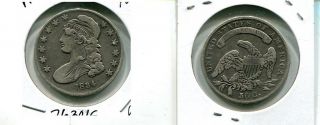 1834 Capped Bust Silver Half Dollar Vf 7630k