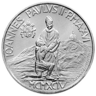 Vatican 1000 Lire 1994 Silver Bu The Good Samaritan,  Cover W/stamp