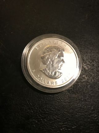 2012 Canadian Maple Leaf 1 Ounce {unc}.  9999 Pure Fine Silver Bullion Coin