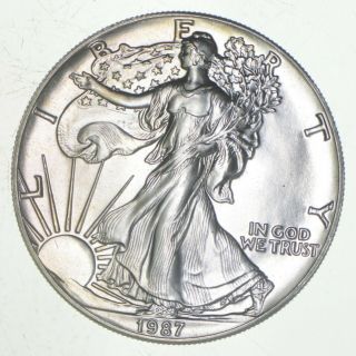 Better Date 1987 American Silver Eagle 1 Troy Oz.  999 Fine Silver 422