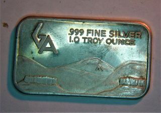 Rare 1 OZ.  999 VINTAGE SILVER BAR GOLDEN ANALYTICAL AND REFINING COLORADO 1970s 5