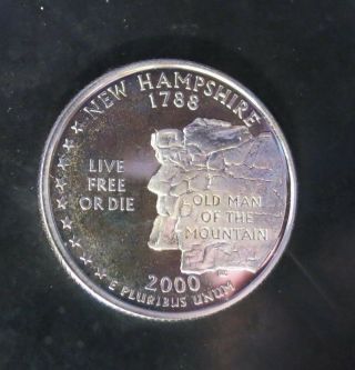 2000 - S Nh State Quarter Silver Proof - Hampshire