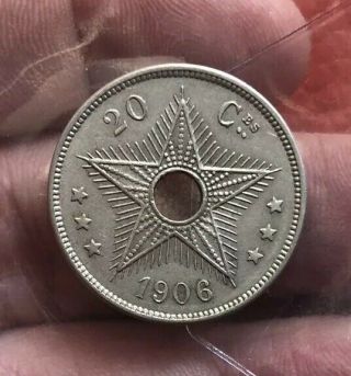 Belgium Congo 20 Centimes 1906 Aunc