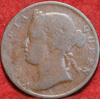 1873 Straits Settlements 1/2 Cent Foreign Coin