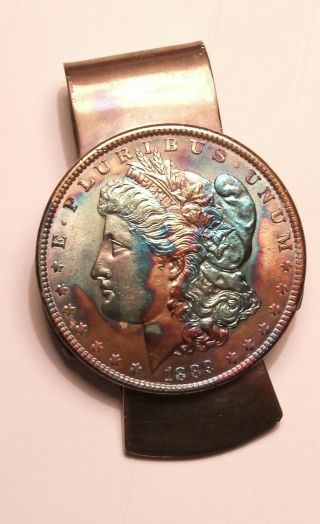 Vintage El Rey 1889 Morgan Silver Dollar Sterling Silver Money Clip 59g