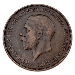 1934 Great Britain Penny Vf Km 838