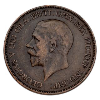 1934 Great Britain Penny VF KM 838 2