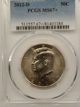 2012 - D Pcgs Ms67,  Kennedy Half Dollar