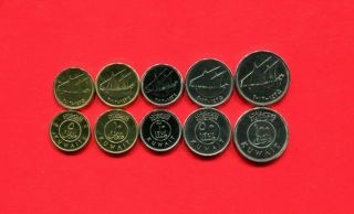 Kuwait 5 10 20 50 100 Fils 2012 Unc Coin Set Of 5