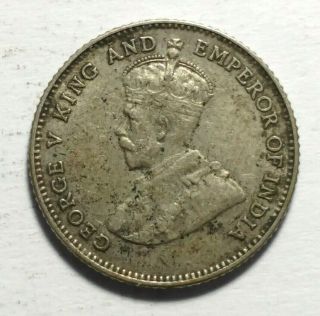 1927 10 Cents Straits Settlement - 60 Silver,  18mm King George V