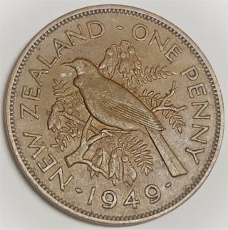 7561c Zealand Coin,  Large Penny 1949