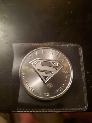 2016 Silver $5 " Superman ".  9999fs 1 Oz 2