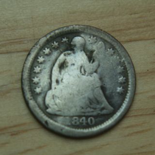 1840 - O Liberty Seated Silver Half Dime - H10c -