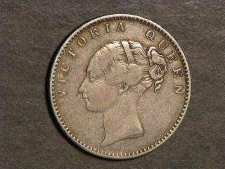India 1840 1/2 Rupee Silver F - Vf