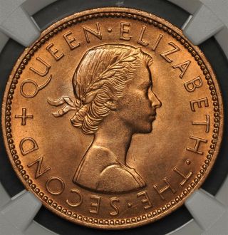 1965 Ngc Ms66,  Rd Zealand Penny