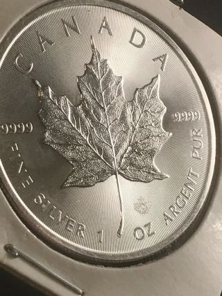 Brilliant Uncirculated 2018 Canadian $5 Maple Leaf 1 Oz.  9999 Fine Solid Silver