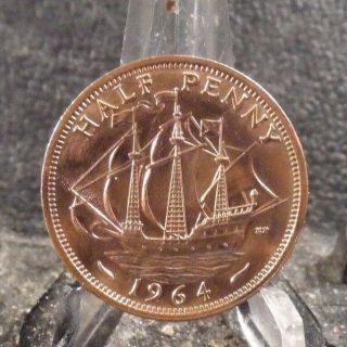 Circulated (xf/au) 1964 1/2 Penny Uk Coin (110317) 2