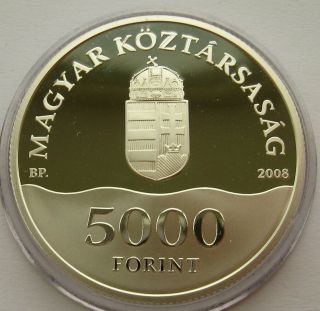 Hungary 5000 Forint 2008 Beijing Olympics Water Polo Silver Proof Coin 2