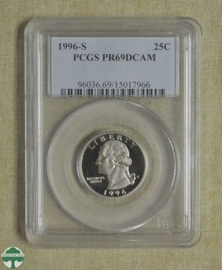 1996 - S Washington Quarter - Pcgs Certified - Pr69dcam