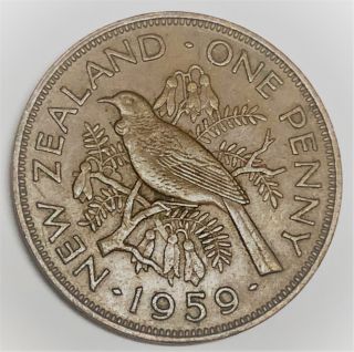 C9083 Zealand Coin,  Large Penny 1959