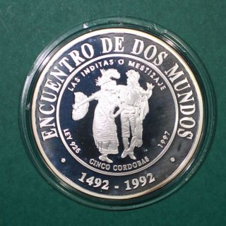 Nicaragua - Iii Serie Ibero - American Encuentro De Dos Mundos 1997 Silver