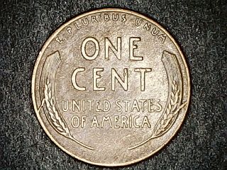 1954 Lincoln Wheat Cent Major Error Reverse Die Crack Cuds On Both Stalks
