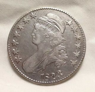 1823 Capped Bust Half Dollar.  50c Us Silver Coin