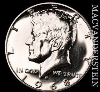 1968 - S Kennedy Half Dollar - Lustrous Silver Gem Proof I4996
