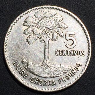 Old Foreign World Coin: 1961 Guatemala 5 Centavos, .  720 Silver