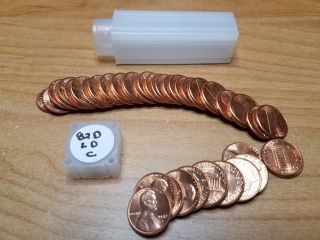 1982 D Large Date Copper Lincoln Cent Roll Uncirculated Penny Coin