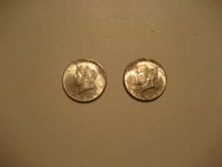 2 1964 Kennedy Half Dollar 90 Silver Us Coin " Uncirculated " Price Is For 2