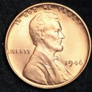 Red Uncirculated 1946 Lincoln Wheat Penny