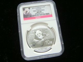 Ngc Ms69 China 10yaun Silver Panda 2014 First Releases Coin Has Some Cloudiness