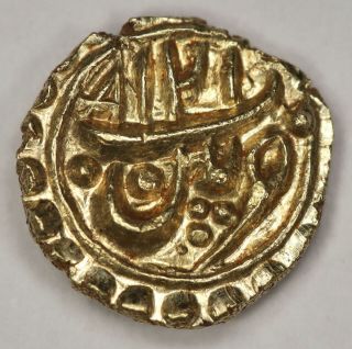 Mysore: Tipu Sultan,  Gold Fanam (0.  38g),  Patan,  Am 1218,  Km - 128