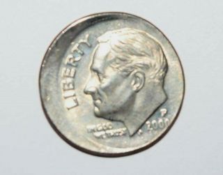 2000 P Roosevelt Dime - Error Coin - Off Center